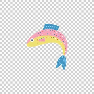 Isolated vector illustration of a spotted trout icon Ilustração Stock