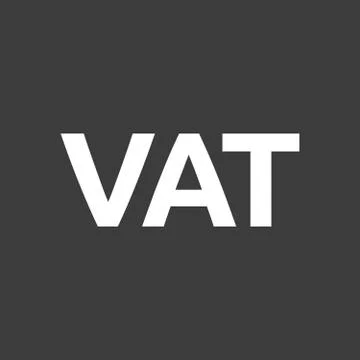 Isolated vector illustration of  the value added tax acronym VAT Stock Illustration
