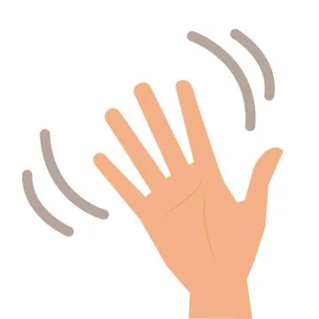 Isolated vector illustration of waving Hand for your web site. Stock Illustration