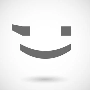 Isolated vector illustration of  a wink text face emoticon Ilustración de archivo