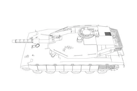 Isolated vector image for military concepts. Military tank. Military equipmen Stock-Illustration