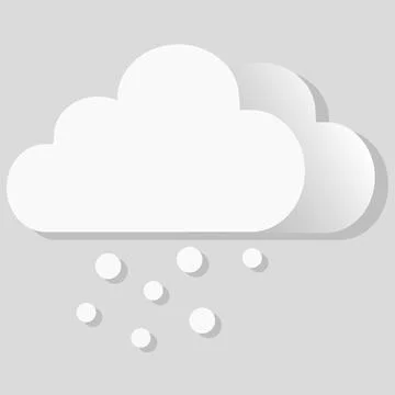 Isolated vector object weather icon snow Stock Illustration