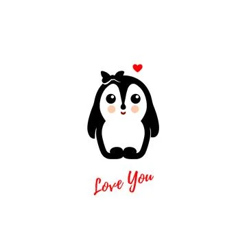Isolated vector penguin logo. Winter illustration. Animals icon. Stock Illustration