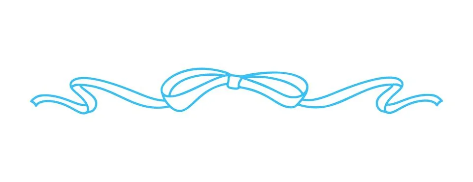 Isolated vector ribbon bow vector illustration for presents blue decorative Stock Illustration