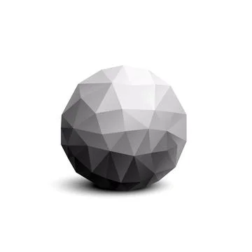 Isolated vector round. Abstract composition, polygonal construction, space Stock Illustration