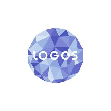 Isolated vector round. Abstract composition, polygonal construction, connecting 스톡 일러스트