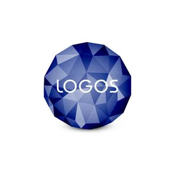 Isolated vector round. Abstract composition, polygonal construction, connecting 스톡 일러스트
