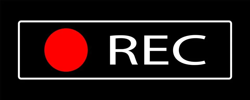 Isolated vector video record logo Stock Illustration