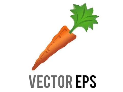 Isolated vector whole bright orange carrot icon Illustrazione stock