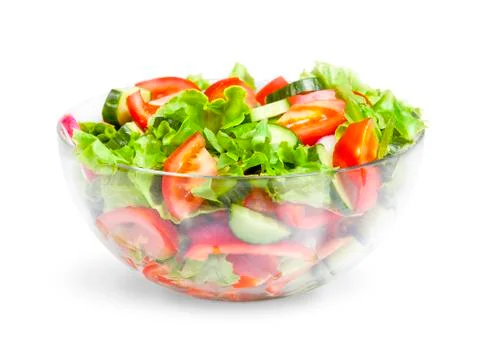 Isolated Vegetable Salad Stock Photos