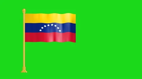 Isolated Venezuela flag Stock Footage 197036399