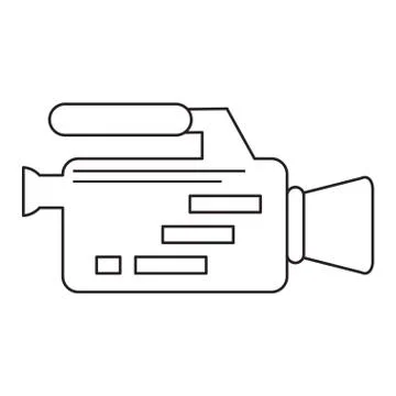 Isolated videocamera device design Stock Illustration