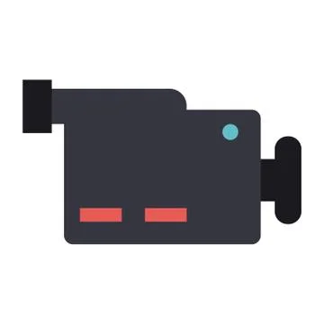 Isolated videocamera device design Stock Illustration