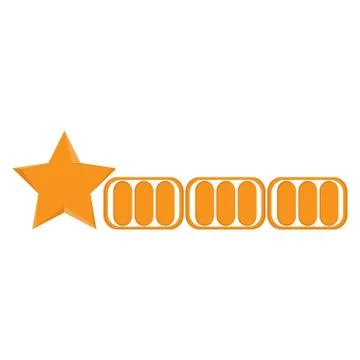 Isolated videogame bar with a star shape icon Illustrazione stock