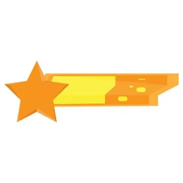 Isolated videogame bar with a star shape icon Illustrazione stock