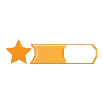 Isolated videogame bar with a star shape icon Stock Illustration