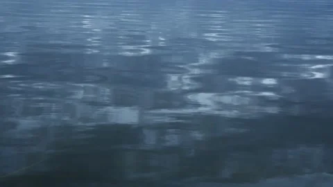 Isolated view into rippling water during blue hour creating a natural background Stock Footage 289547880