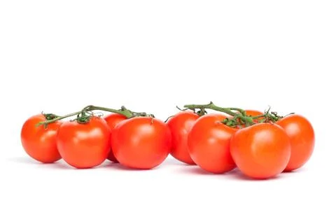 Isolated vine tomatoes Stock Photos