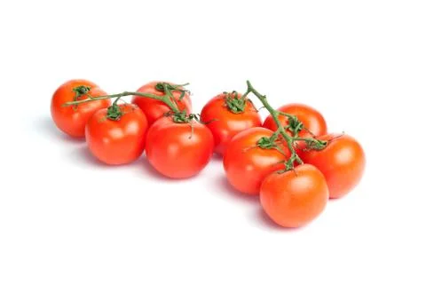 Isolated vine tomatoes Stock Photos
