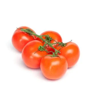 Isolated vine tomatoes Stock Photos