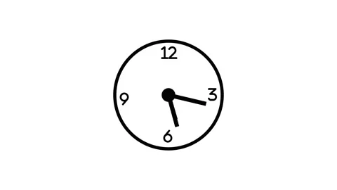 Isolated Vintage Countdown Clock Animation, Animated Circular Countdown Timer Stock Footage 309964351