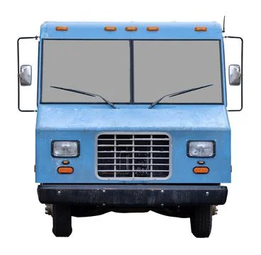 Isolated Vintage Delivery Van Stock Photos