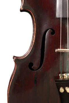 Isolated Violin on a White Background Stock Photos