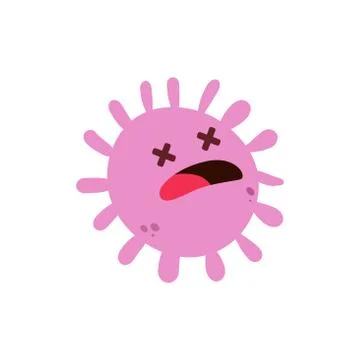 Isolated virus cartoon Stock Illustration