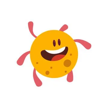 Isolated virus cartoon Stock Illustration