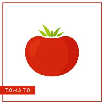 Isolated vivid red tomato memory training card Stock Illustration