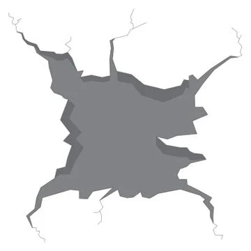 Isolated wall crack Stock Illustration