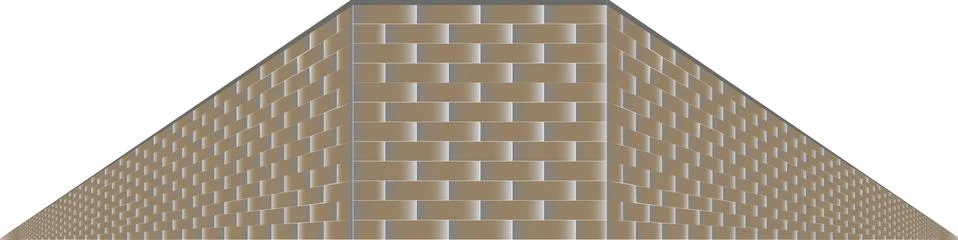 Isolated Wall Perspective Stock Illustration