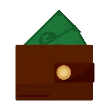 Isolated wallet dollars Illustrazione stock