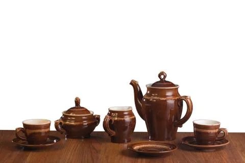 The isolated ware for coffee on a white background Stock Photos