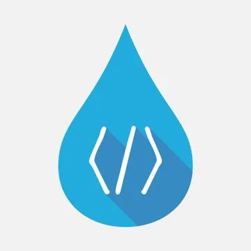 Isolated water drop with a code sign Stock-Illustration