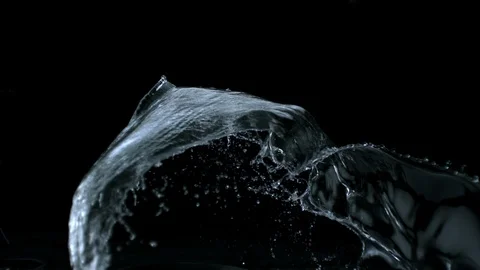 Isolated water splash on black backdrop close shot v07 스톡 동영상 112266268