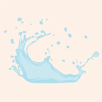 Isolated water splash icon with splashes of blue color Stock Illustration
