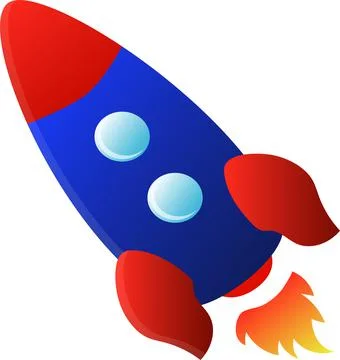 Isolated weaving rocket on a white background Stock Illustration