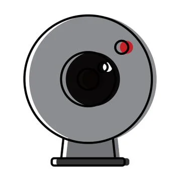 Isolated web camera icon Stock Illustration