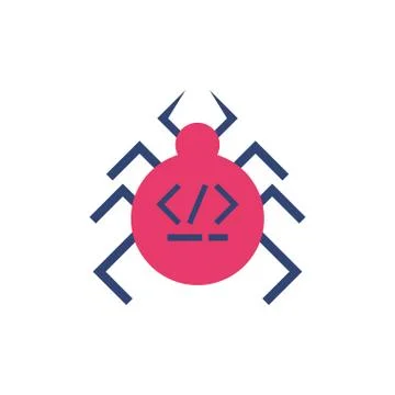Isolated website code and bug vector design Illustrazione stock