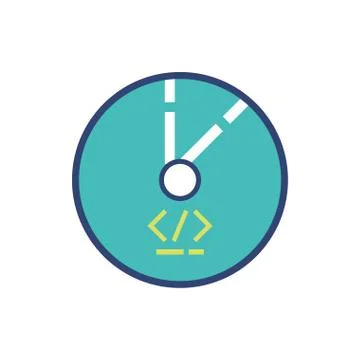 Isolated website code and cd vector design Stock Illustration