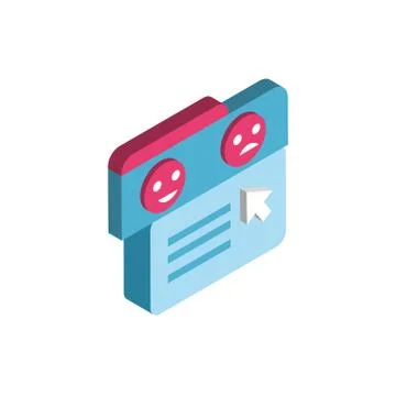 Isolated website code and cursor vector design 스톡 일러스트