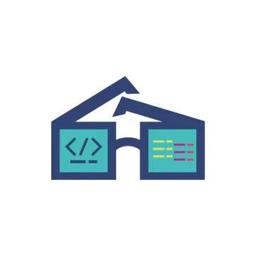 Isolated website code and glasses vector design 스톡 일러스트