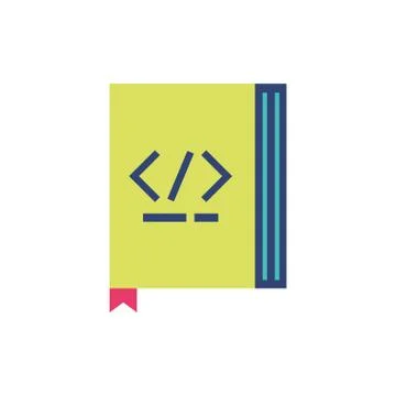 Isolated website code book vector design Stock Illustration