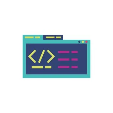 Isolated website code vector design Illustrazione stock