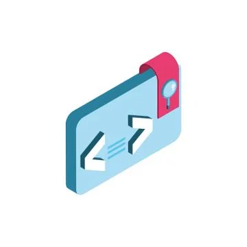 Isolated website code vector design Illustrazione stock