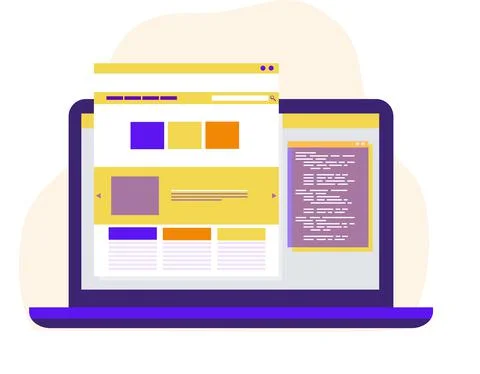 Isolated website icon flat design Stock Illustration