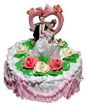 Isolated wedding cake Stock Photos