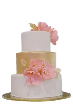 Isolated wedding cake Stock Photos