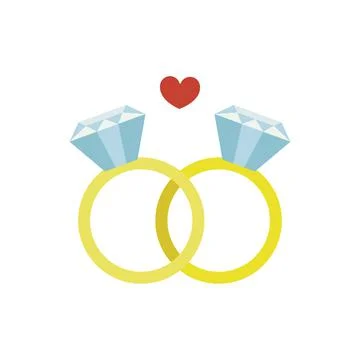 Isolated wedding rings icon Vector Stock Illustration